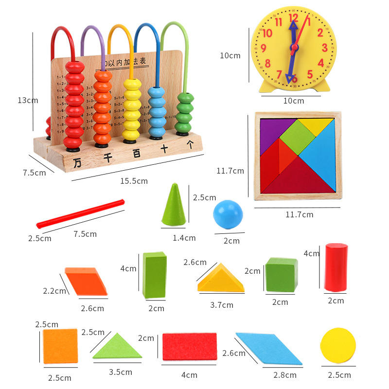 Primer grado Matemáticas ayuda a la enseñanza contador Escuela Primaria geométrica tridimensional palo gráfico rompecabezas juego de Kit de aprendizaje
