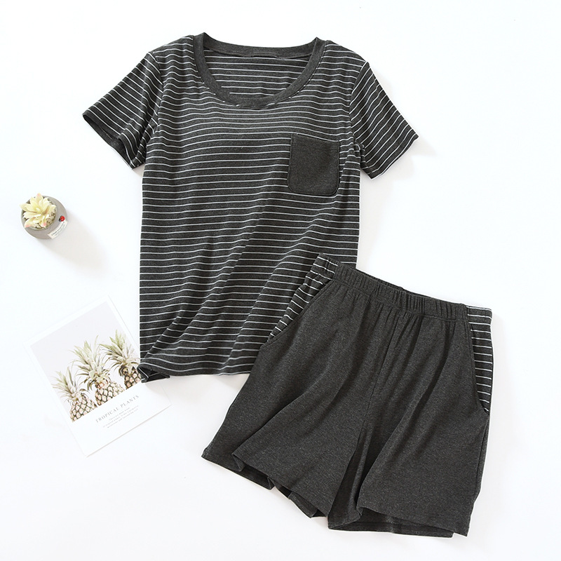 다크 그레이 흰색 줄무늬