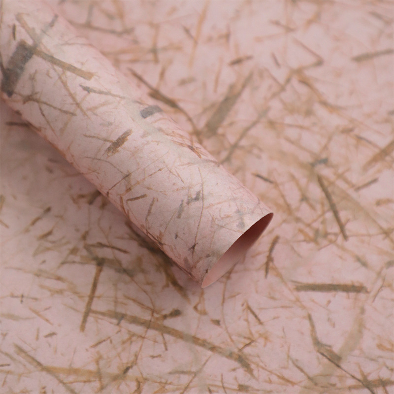 Papel de venas de hojas desmenuzadas de pensamiento de siete colores, papel de embalaje floral, papel de embalaje de ramo de arte grueso, flores de alta calidad