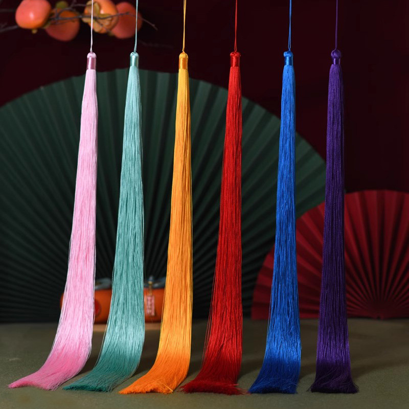 50cm Leng Handmade Ice Silk Tassel Hanging Spike Dance Clothing Clothes Hanging Ornaments Musical Instruments Sword Bearer Accessories Hanging Spike
