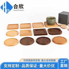 木造のケヤキのコースターの四角形の円形の木製品の置物の鉢植えの木のトレーのコーヒーのコースターのコップの竹の木