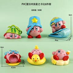 サマービーチパーティースイカサーフボードリトルイエローアヒルカービィフィギュアブラインドボックスクレーンケーキオーナメント
