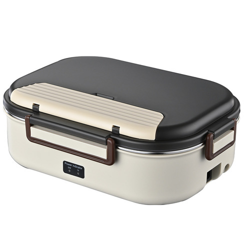 New electric rice cooker with water-free heating, car-mounted, insulated, large capacity, meal-separating lunch box