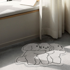 Cartoon ins internet celebrity simple bathroom absorbent floor mat non-slip carpet bathroom door mat toilet foot mat household mat