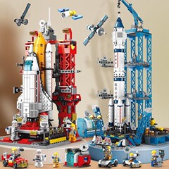 レゴスペースシャトルロケットモデル子供用軍事組み立て神州宇宙船ビルディングブロック男の子のおもちゃギフトと互換性があります。