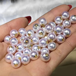 Japan imported akoya sea water pearl diy single naked bead Passepartout necklace pendant naked bead Tiannv sea water bead
