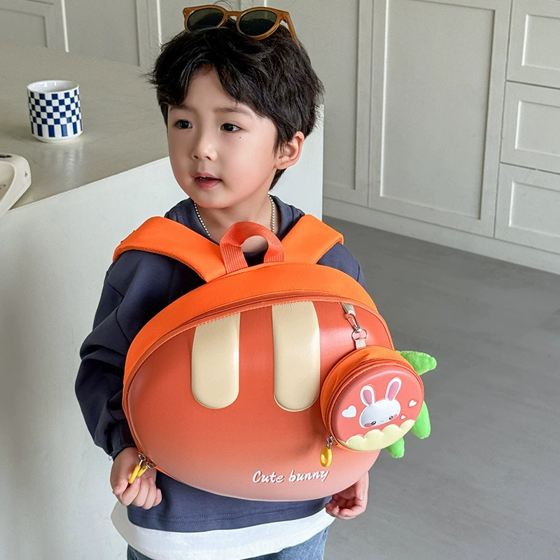 Super lindo nuevo tipo de mochila ocio para niños personalidad pequeña bolsa de rábano conejo jardín de infantes mochila ocio versátil