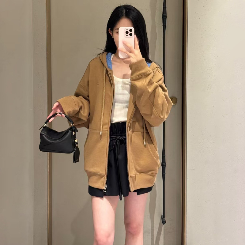 2025秋冬新品罗家徽标刺绣宽松休闲百搭拉链连帽卫衣外套男女同款|undefined