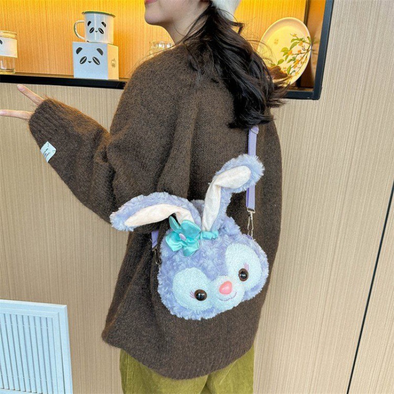 星黛露包包斜挎包D士尼挎包兔子手提包毛绒卡通芭蕾兔包包JK包