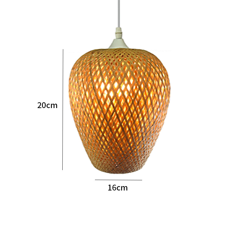Candelabro de bambú nuevo estilo chino Zen estilo japonés lámpara de bambú B & B restaurante de olla caliente linterna de restaurante lámpara tejida de bambú y ratán al por mayor