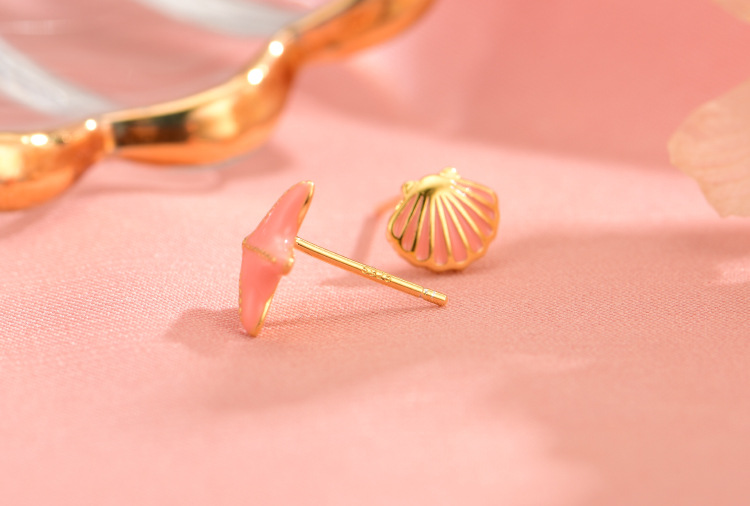 Cute, Sweet, Simple Style Style 1 Pair 925 Sterling Silver Starfish Shell Ear Studs