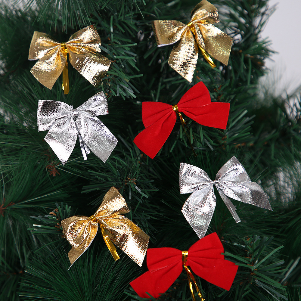 Decoración navideña transfronteriza mini arco navideño árbol de Navidad guirnalda caja de embalaje accesorios arco brillante