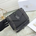 Black, Large, Silver Buckle