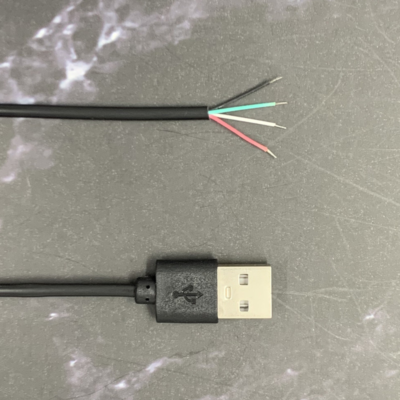 カスタム純銅芯usbオス単頭線四芯上錫尾usbデータ転送デジタル電源コード直販|undefined
