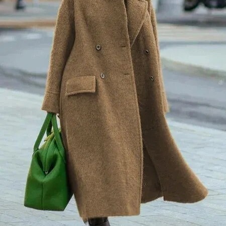 Women's Clothing Spring, autumn and winter new women's clothing casual long solid color warm woolen coat_voghion.com