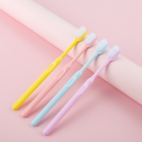 Candy-colored toothbrush 10-packs, 20-packs bucket, soft bristle adult Klein Macaron ultra-fine toothbrush, factory wholesale