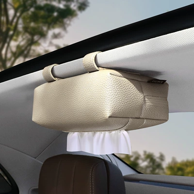 Box, Simple and High-End Leather: Car tissue box/set