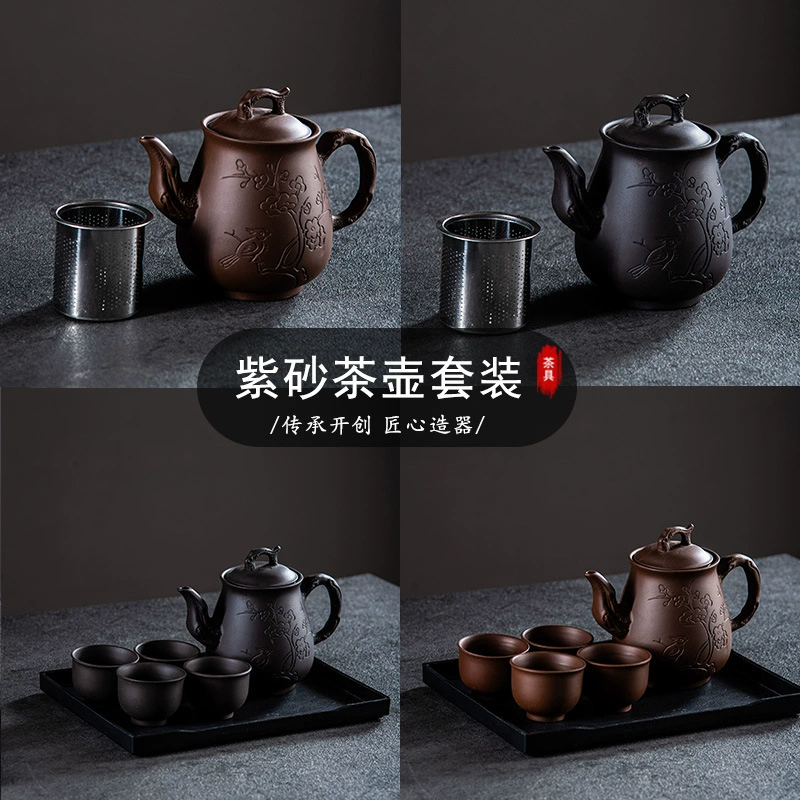 Capacious teapot, filter, tea set