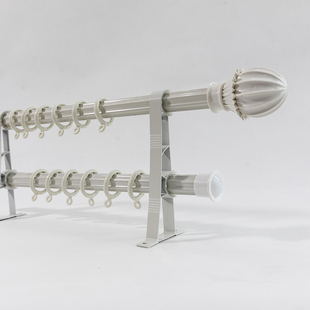 Thickened Aluminum Alloy Roman Rod Silent Smooth Curtain Rod Single Rod Double Rod Curtain Track Rod Bracket Included