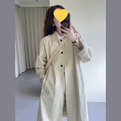 中长款风衣外套2025早秋新款好看小个子宽松高级大衣韩系英伦风