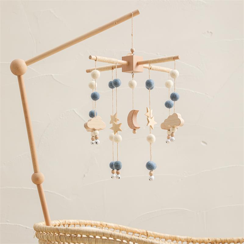 Amazon ratán cama de madera Campana campanas de viento educativo calmante bebé juguetes decoración de la habitación de los niños Tienda de Campaña Campana adornos