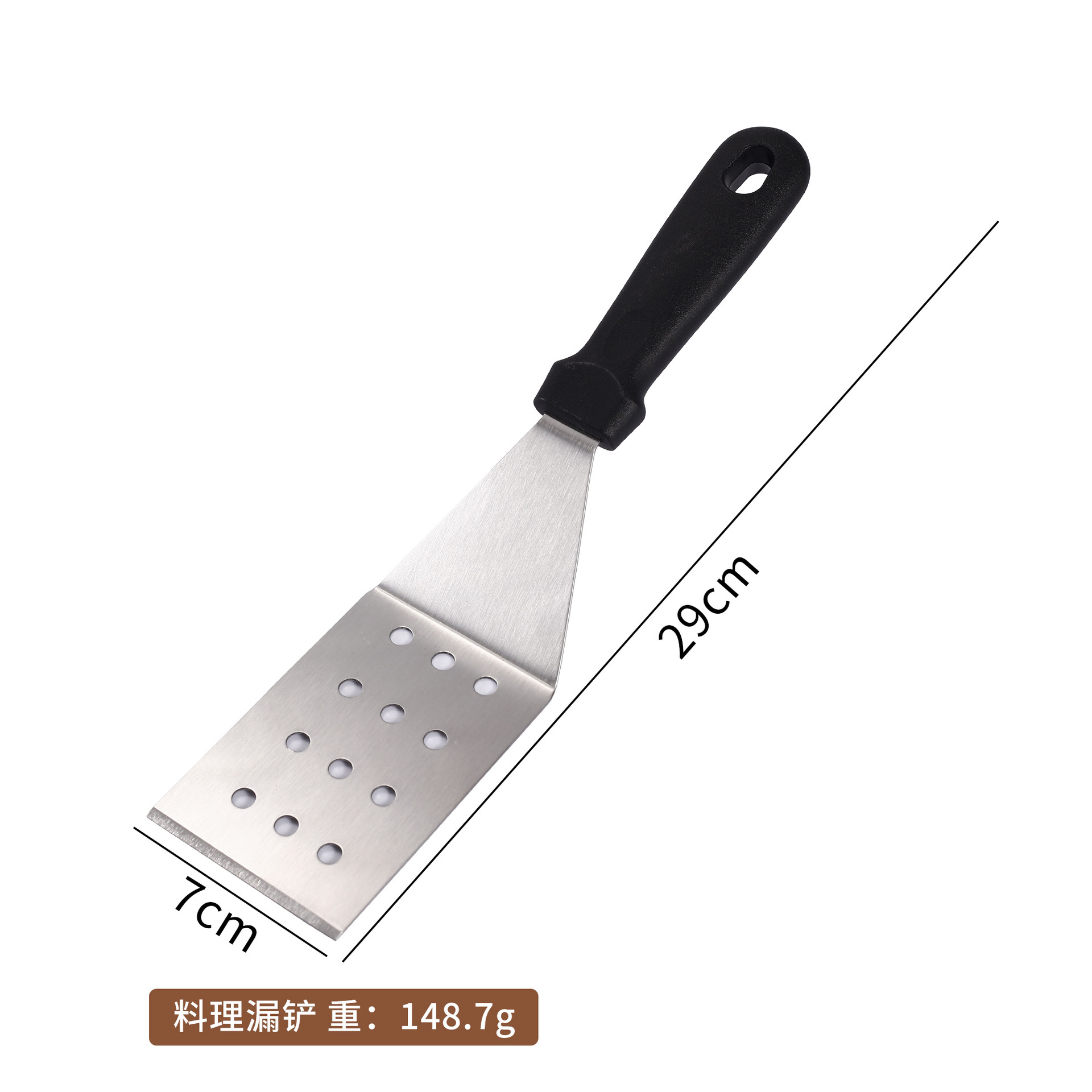 Espátula de Barbacoa de Acero Inoxidable con Mango PP para Cocina y Exterior
