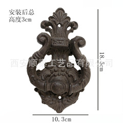 狮子头大拉环复古欧式美式铸铁门敲大门拉手虎头门拉环木门把手