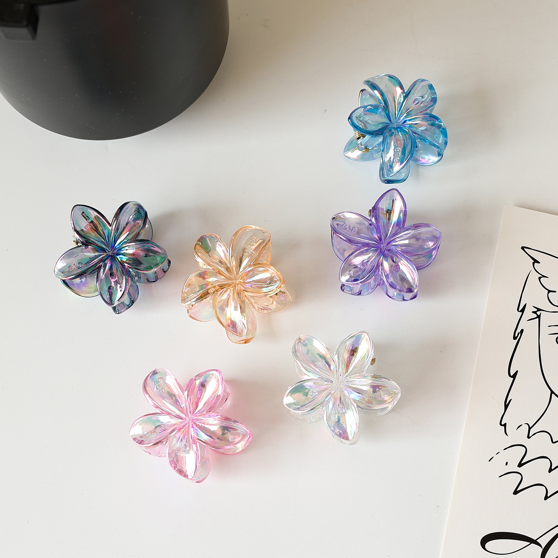 12g Weight Hair Claws Hair Accessories Type 1 Piece Quantity Holiday, Daily Occasion Plastic, Resin Material Plumeria Pattern Women's Gender Simple Style Style Simple Style Women's Plumeria Plastic Resin Hair Claws 12