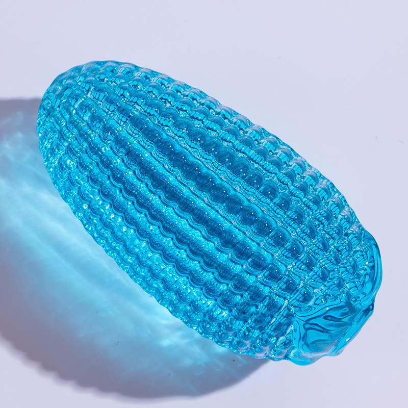 Ornamento de maíz de cristal de cristal de vidrio, maíz de color, maíz hecho a mano puro, maíz amarillo, decoración del hogar