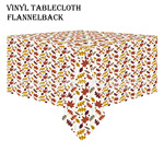 丰收节桌布PEVA法兰绒无纺布叶子一次性台布 VinylTablecloth