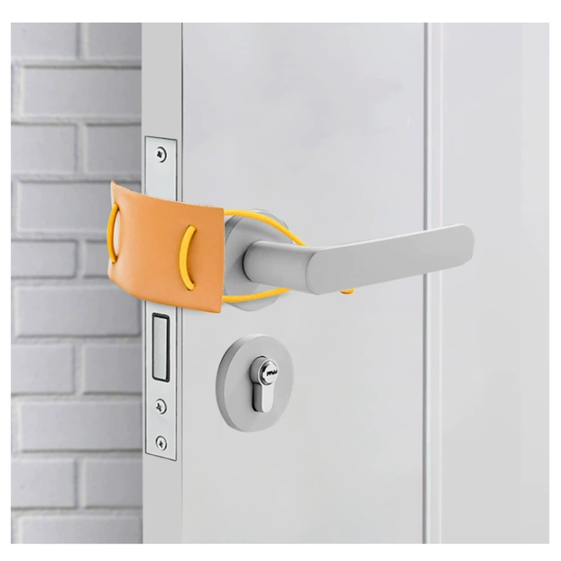 Трансграничный детский дверной глушитель кожаный закрытый дверной коврик с выдвижной резинкой, звукоизоляционный кожаный дверной коврик в детскую комнату