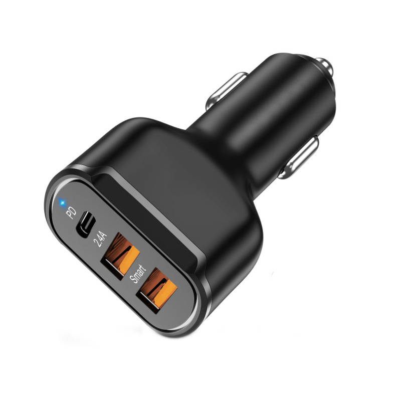 Factory direct 32W car charger 12V car charger cigarette lighter 20W+QC18W one-to-three PD fast charger