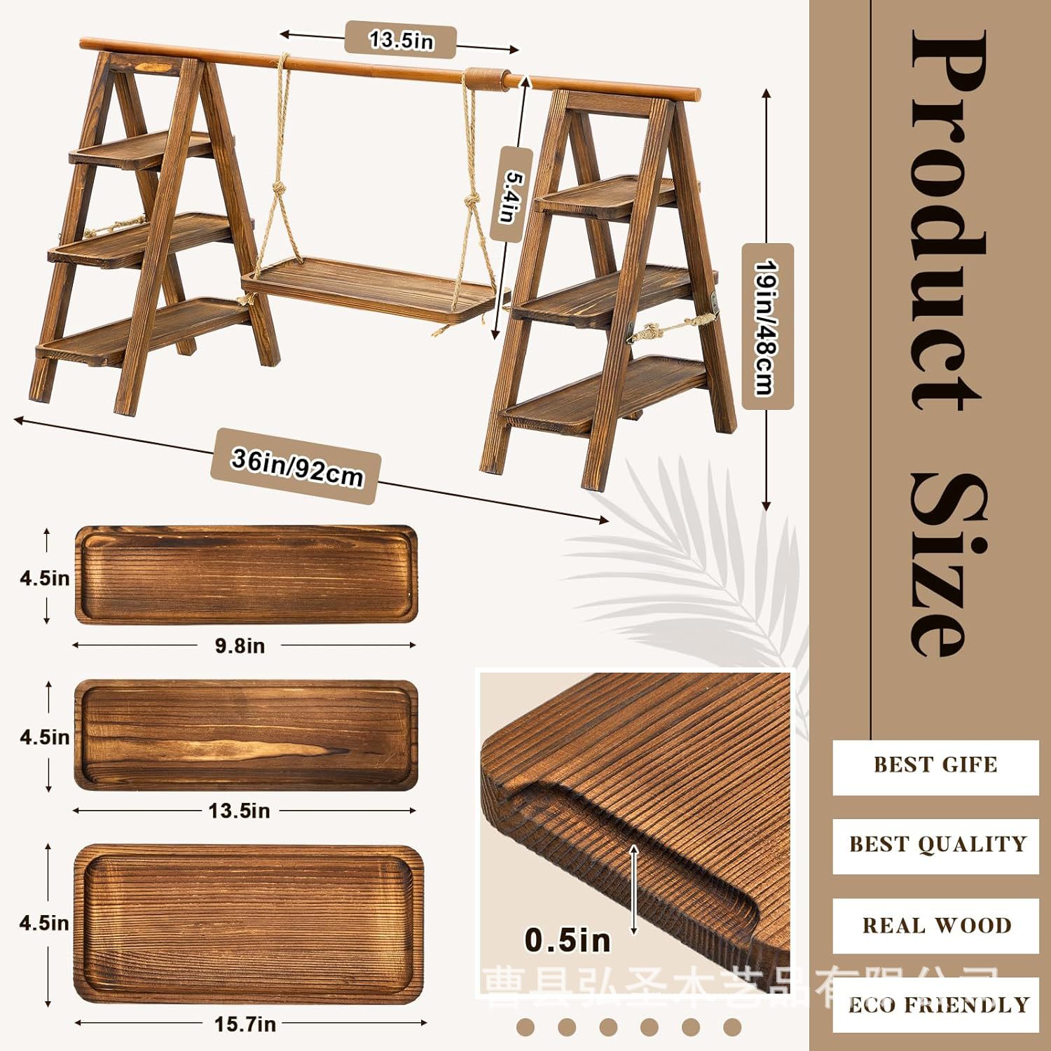 Taza de papel de madera, soporte para pasteles, soporte para exhibición de cupcakes de madera, soporte para exhibición de madera de escritorio, suministro directo de fábrica