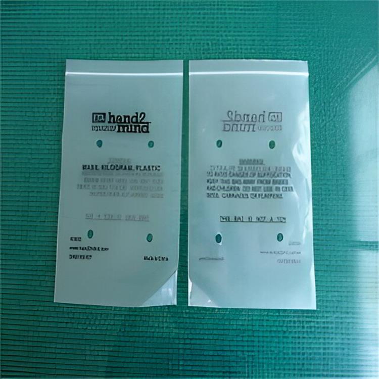 印刷单面黑色PE封口骨袋 PO拉链袋 PPE磨砂袋格子袋