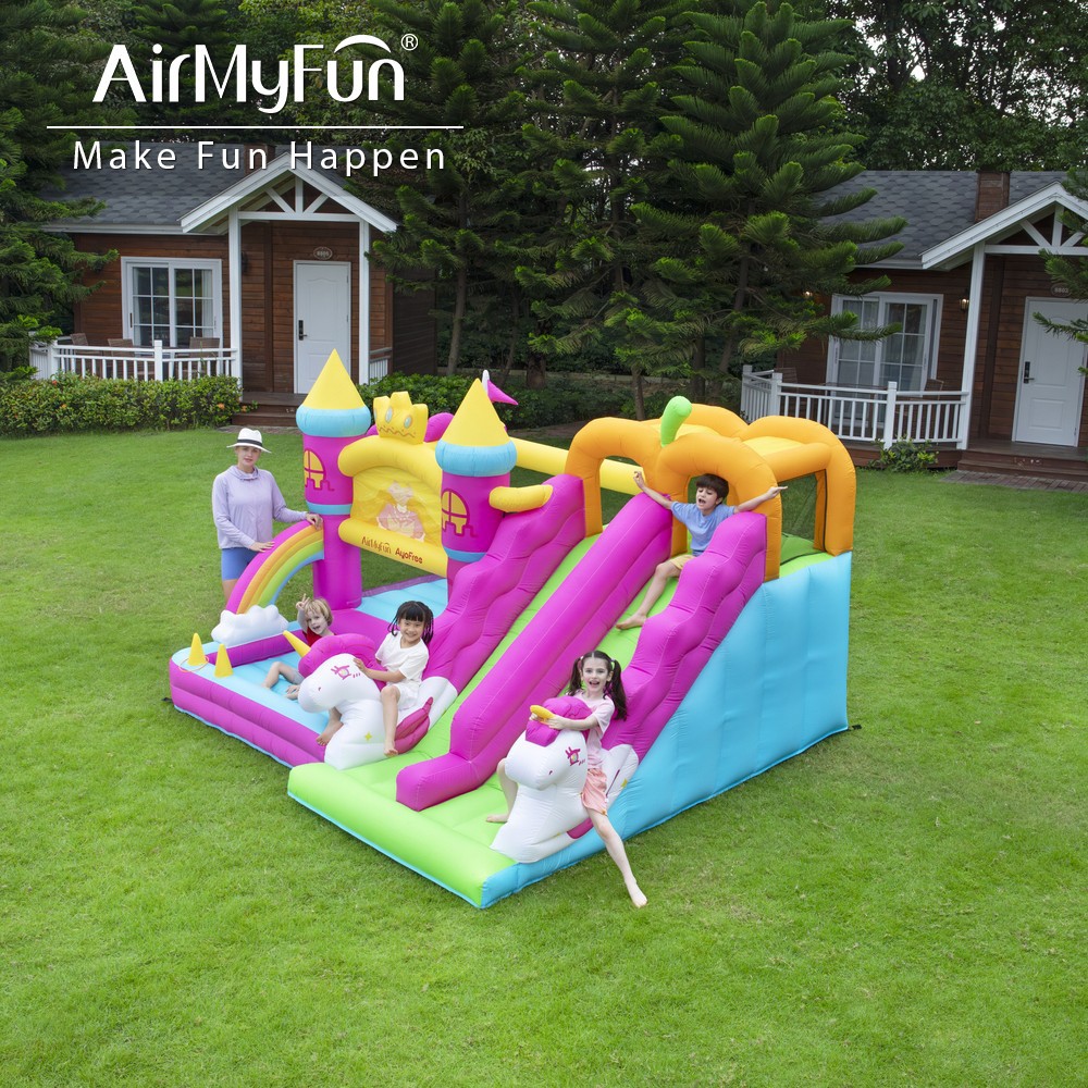 AMF infláble castillo doméstico pequeño tobogan infláble infantil trampolín pequeño paseo interior infláble castillo