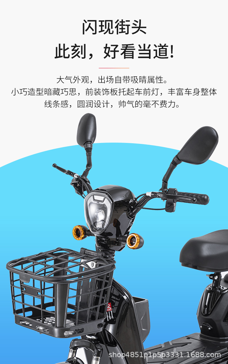 Foreign trade Golden Eagle electric vehicle, two-wheeled adult 48V electric vehicle, battery-powered electric scooter, double-seater electric motorcycle, direct from the manufacturer