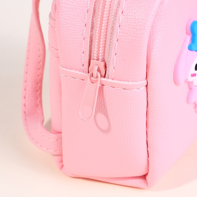 Versión coreana del monedero de dibujos animados del corazón de la niña