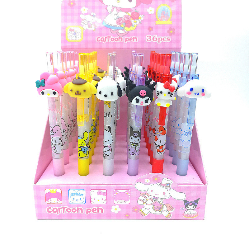 Amor oso cuidado osos lindos dibujos animados pulsar bolígrafos neutros de alto valor de firma bolígrafo azul fuera