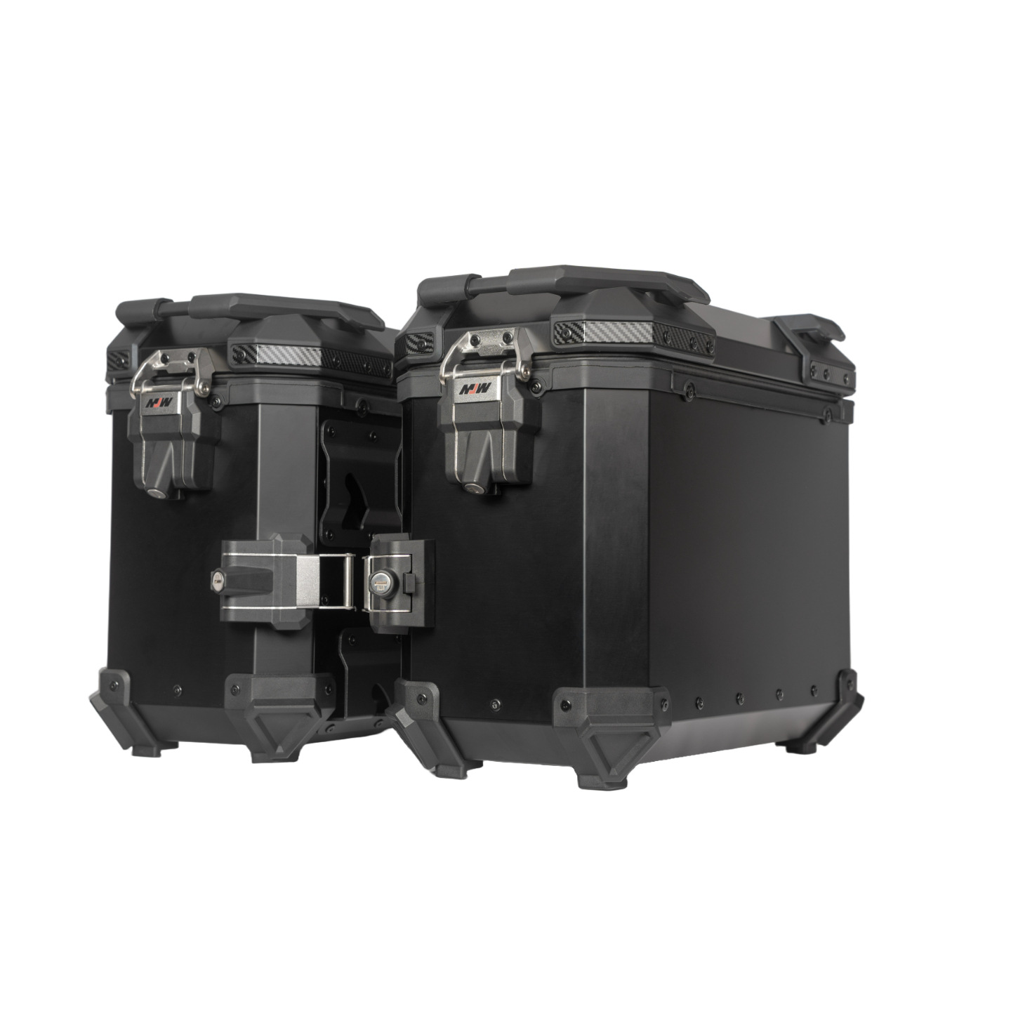 38Lbm Black Straight-Edge Aluminum Alloy Three-Box Motorcycle Tail Box Side Box Scooter Electric Vehicle Storage
