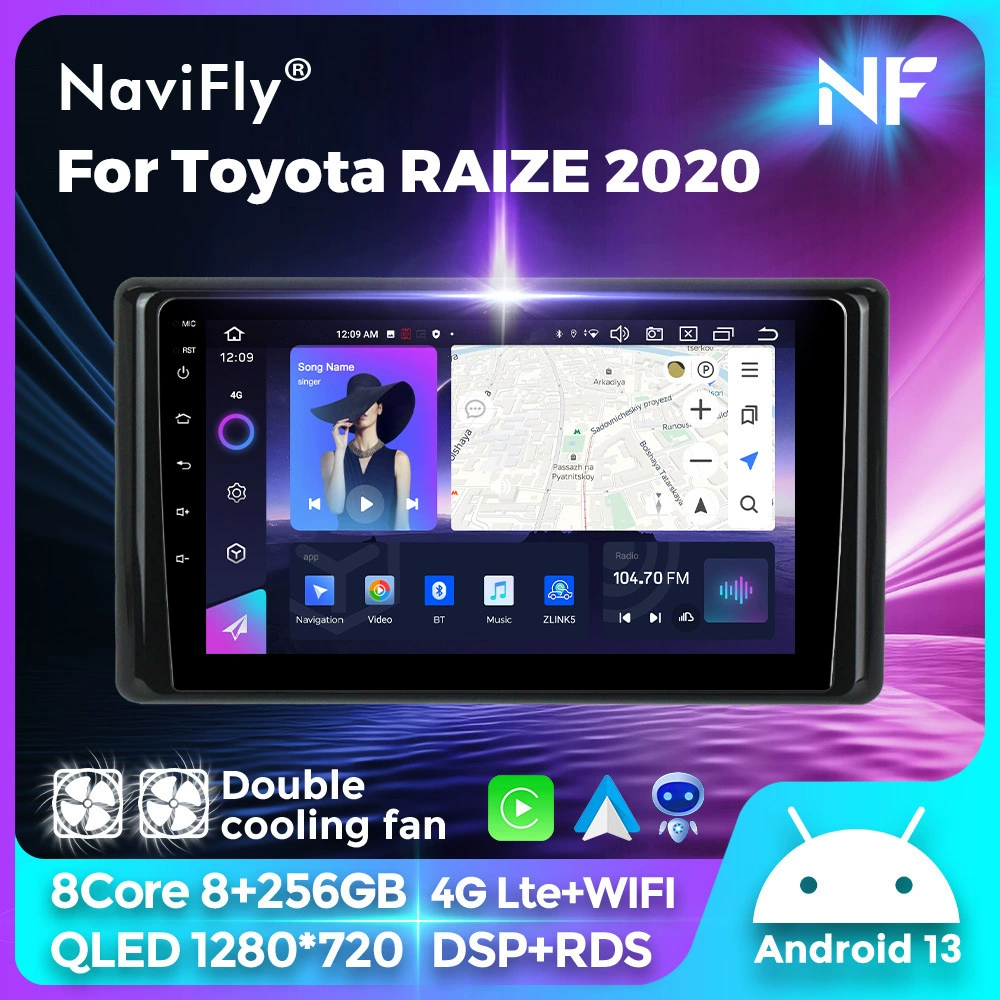 Подходит для Toyota RAIZE 2020, 1DIN 10" Android-устройство с большим экраном для Toyota Raize, умная навигация