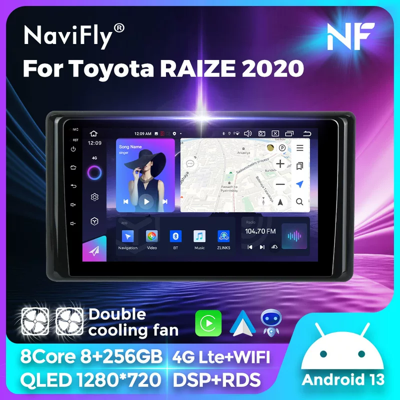 Подходит для Toyota RAIZE 2020, 1DIN 10" Android-устройство с большим экраном для Toyota Raize, умная навигация
