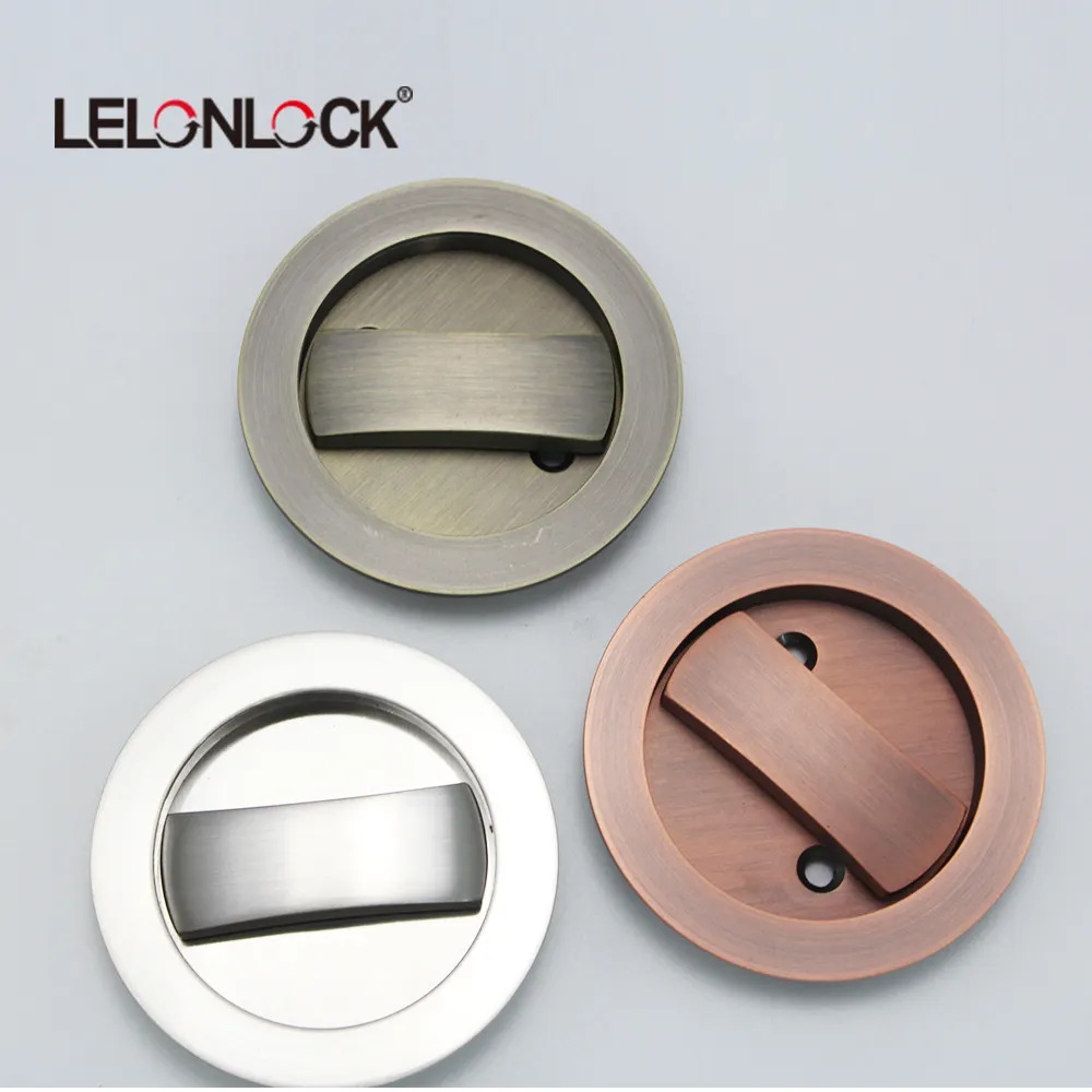 Cerradura de puerta deslizante personalizada con llave cerradura de puerta invisible cerradura de puerta de baño de cocina cerradura de gancho de empuje redondo