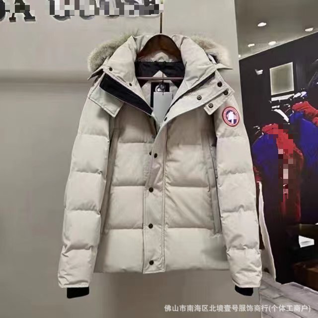 新款正确版大鹅大口袋男女情侣派克棉服连帽加厚保暖防风外套|undefined