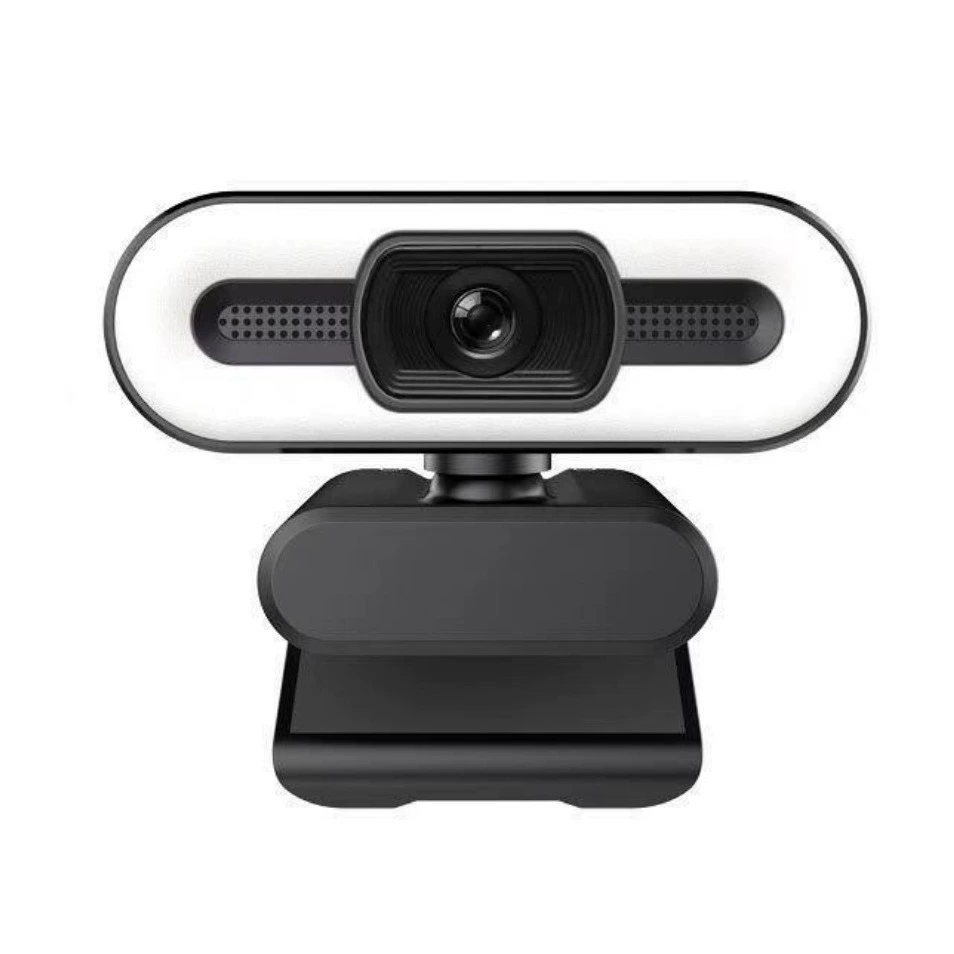 海洪利 Computer network camera 4K with fill light, high -definition USB built -in wheat live broadcast conference camera