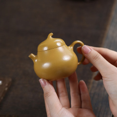 宜興紫砂壺80mlの小さいナスの壺のかわいいティーポットの工夫の茶器の個人の単壺のメーカーは代行を代行します。