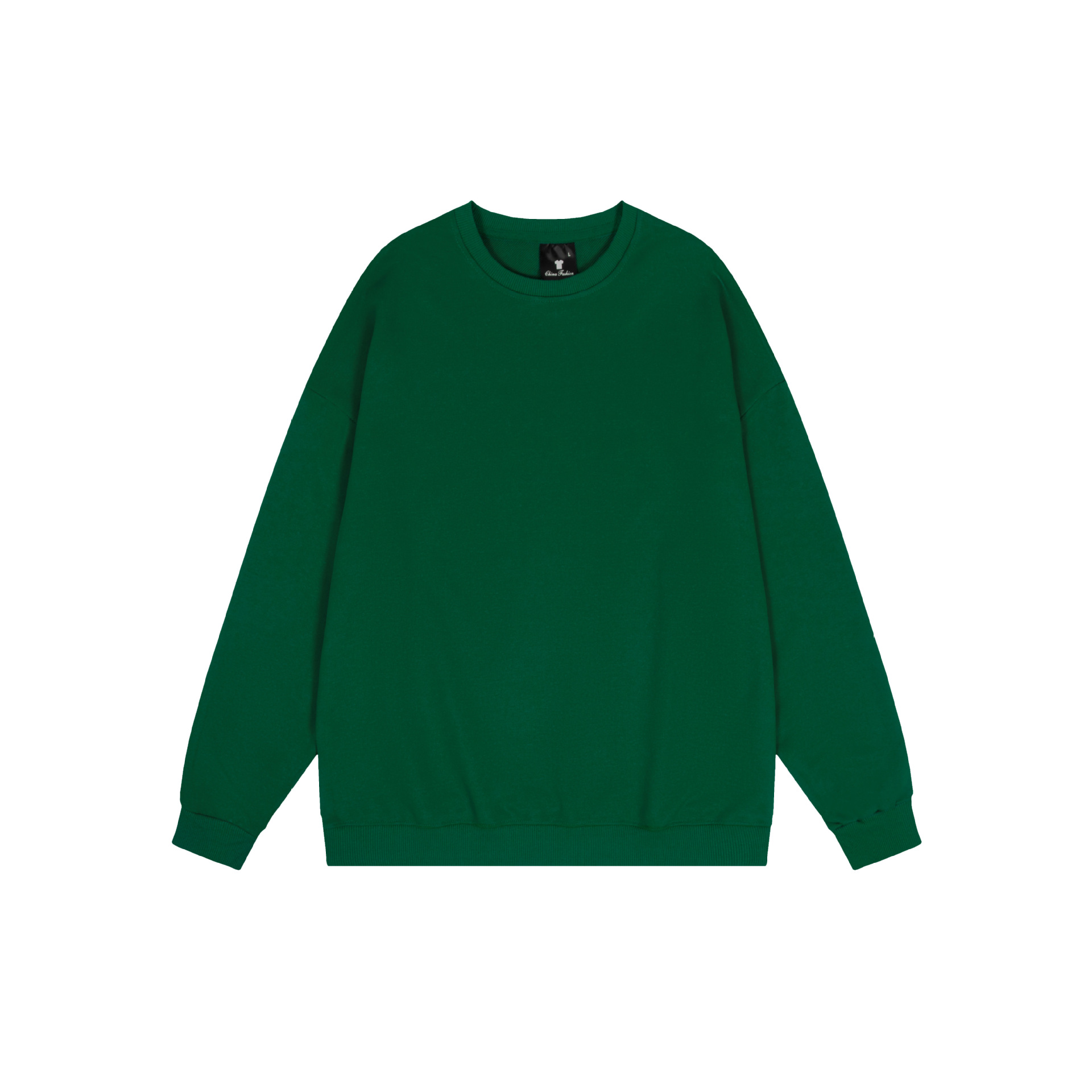 Sudadera de cuello redondo de color sólido TEMU de Amazon transfronteriza, totalmente de poliéster, unisex, manga larga, venta al por mayor directamente de fábrica.