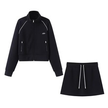 现货2025春季新款韩版时尚百搭休闲运动风外套短裙套装女50219219