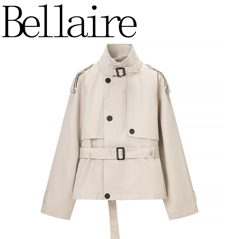 Za Foreign Trade Wholesale European and American Style French Women's Fashion Versatile Casual Trendy Belt Women's Trench Coat