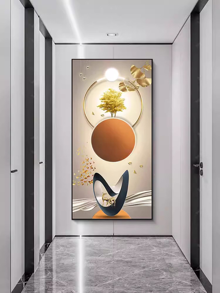 ✅2025年新款入户玄关贴画3d立体自粘装饰壁画过道客厅墙贴纸