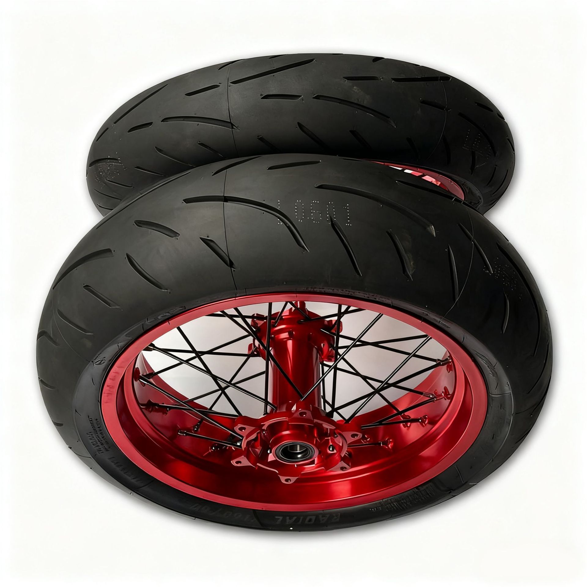 Modified Semi-Hot-Melt Slick Tire Hub Assembly Cnc 17inch Ktm Aj1 Off-Road Motorcycle